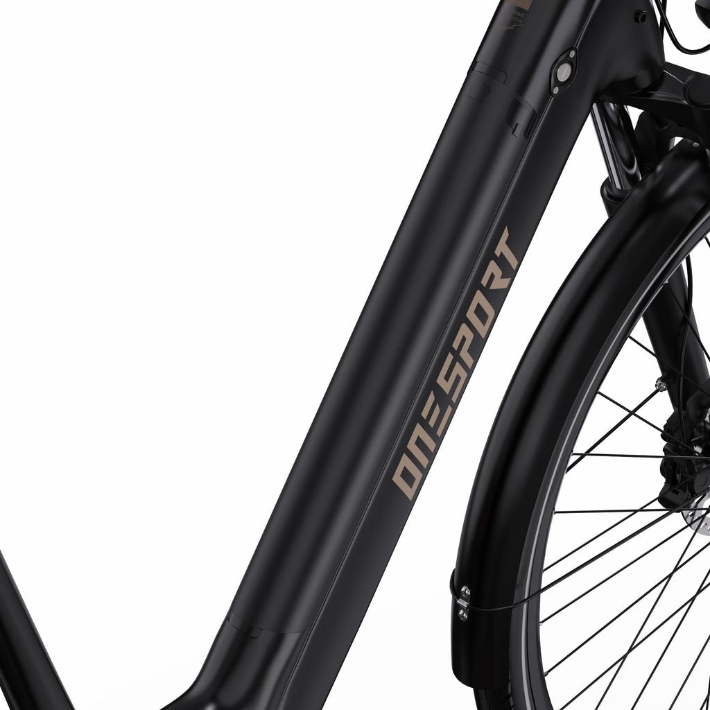 ONESPORT OT07 250W Mid-Drive Electric Bike, 36V 14Ah Battery, 110km Range, Hydraulic Brakes, Shimano 7-Speed,