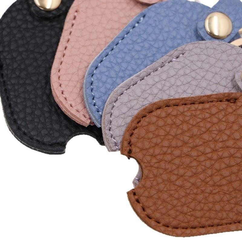 Разноцветные колпачки для ключей Кожаные аксессуары для ключей Милый держатель для ключей Модный брелок Подарок для женщин и девушек