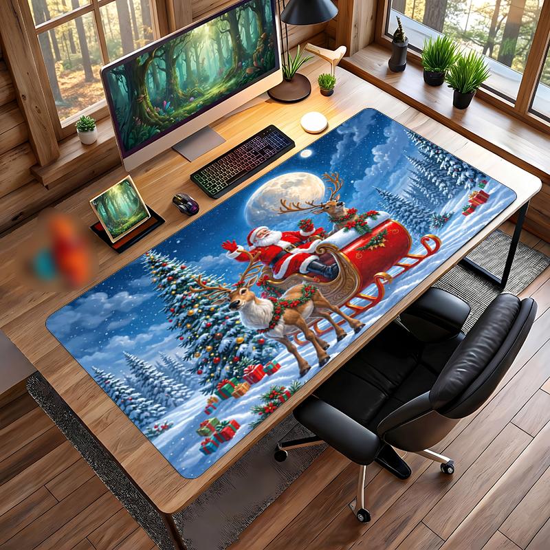 Christmas Printed Mouse Pad Non Slip Desk Mat For Office Gaming Home Use Holiday Gift
