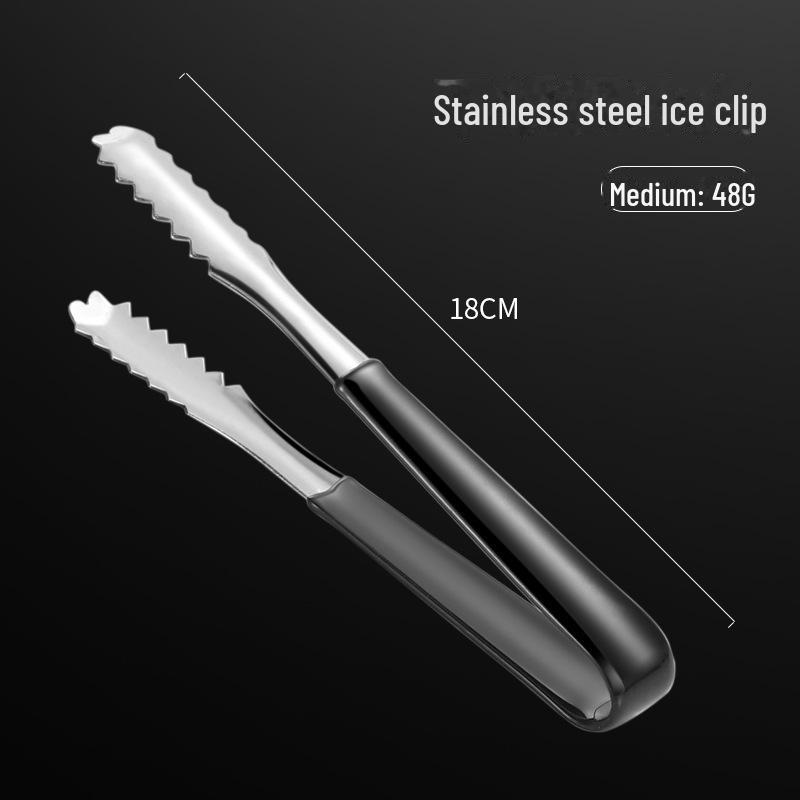 YEDE Stainless Steel Non-Slip Ice and Sugar Cube Tongs for Bar or Coffee