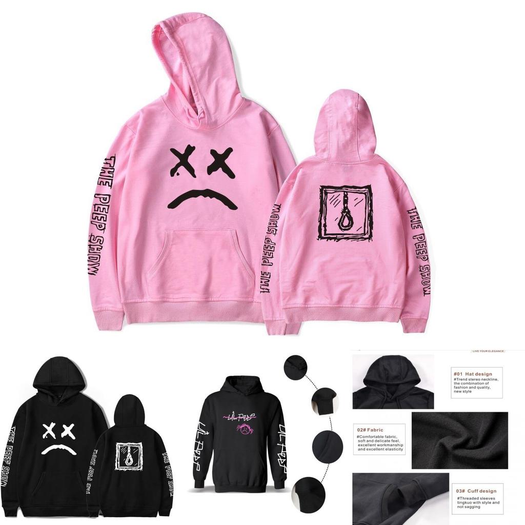 Lil Peep Sad Face Sweatshirt Cozy Cotton Unisex Pullover For Boys And Girls