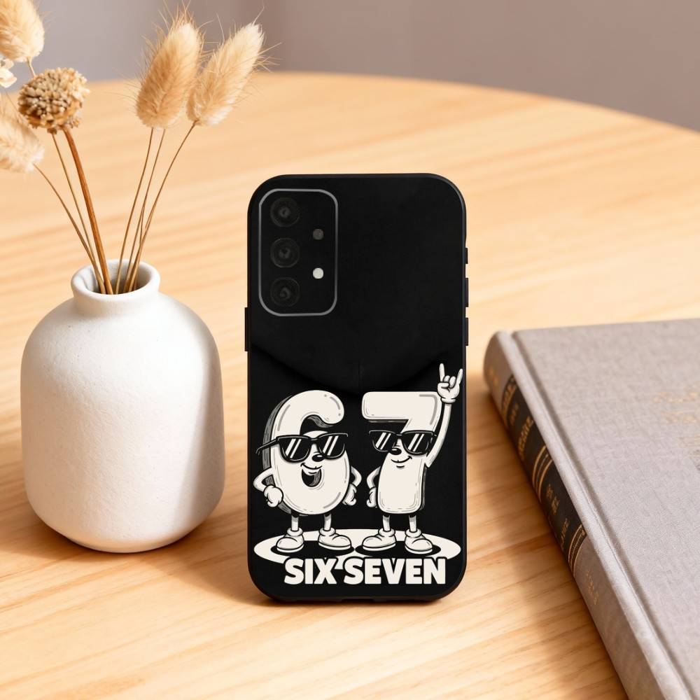 67 S-Six S-Seven Phone Case For Samsung S25,24,23,22,30,21,10,9,Ultra,Plus,Lite,FE,4,5 G Soft Black Case