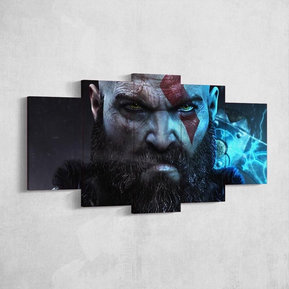 Геймер 5 шт. Кратос Бог войны фигурка игры настенное искусство модульные постеры холст картины HD картины домашний декор украшение для гостиной