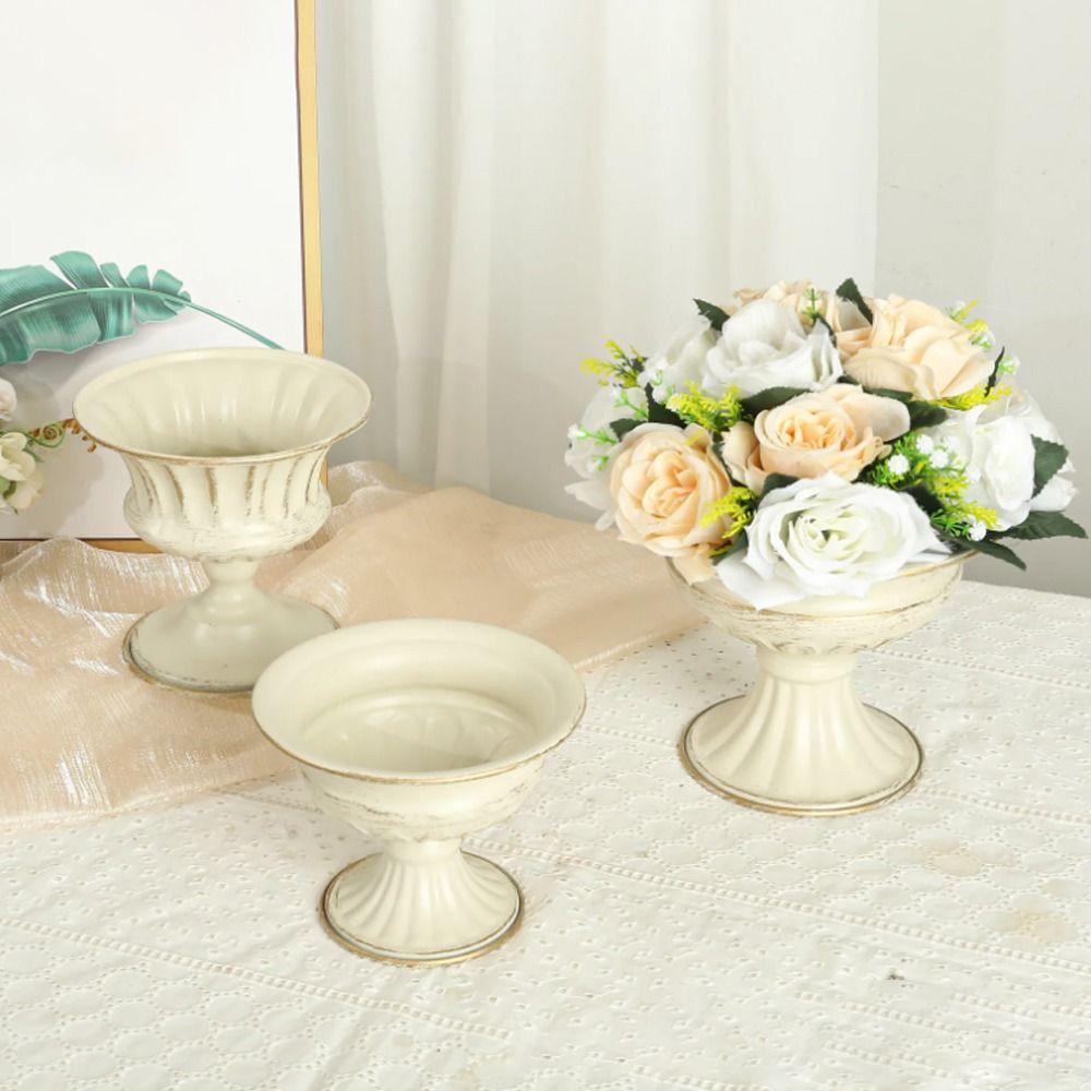 Multipurpose Flower Pot White Decorative Vase Vintage Urn Vase Flower Pot Living Room