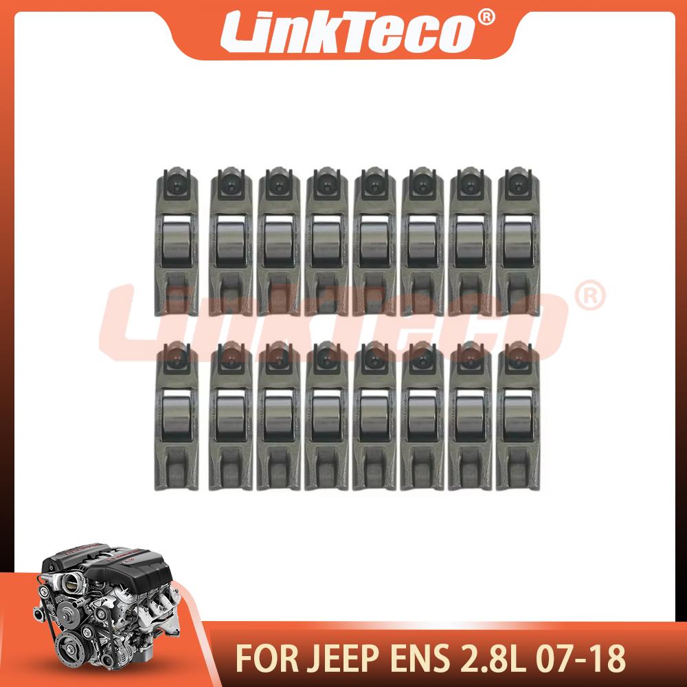 16pcs Engine Parts Rocker Arms Set Fit 2.8 T L L4 ENS For 07-18 Jeep Liberty Wrangler JK KK Dodge Nitro KA 2.8L