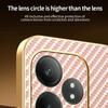 Phone Case For Realme GT Neo6 SE 5G/GT Neo6 5G/GT 6T 5G/GT 6 5G Carbon Fiber Textured Electroplated TPU Back Cover