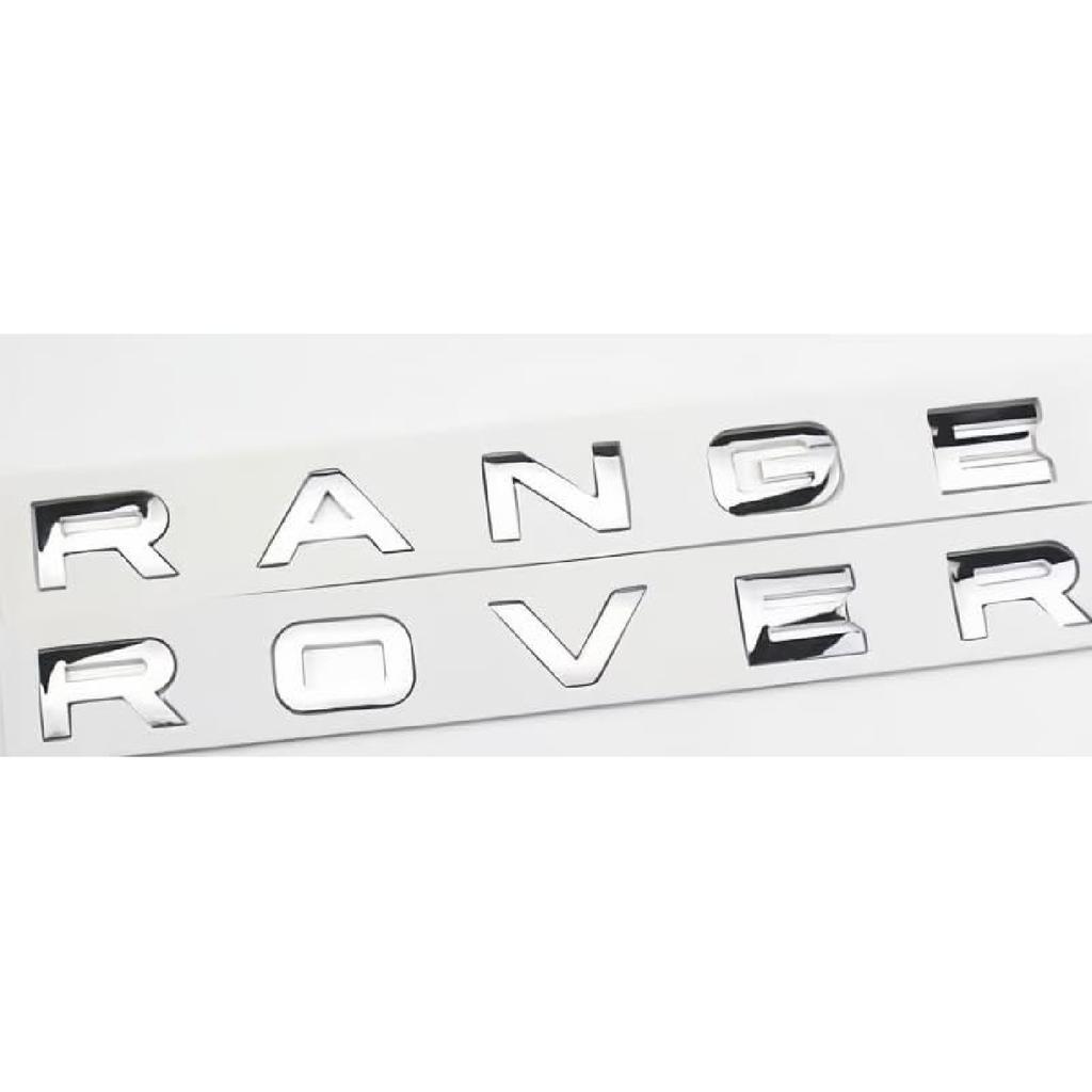 for Range Rover 3D Letters Replacement Part Badge Sticker Rear Body Decal Accessory (Silver)