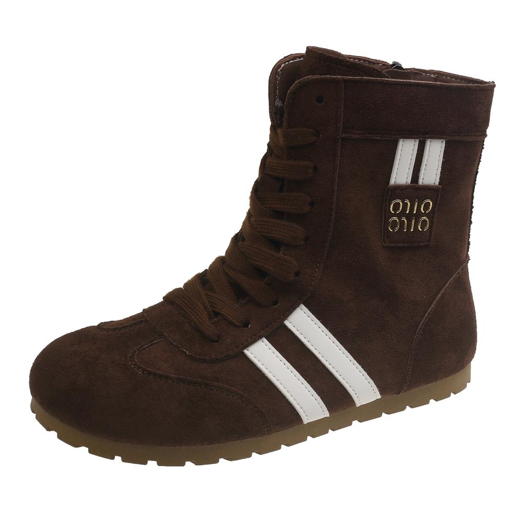 Internal Heightening Women's Boots Popular Flat-bottomed Casual Versatile Niche Sports Small Lace-up Martin Boots Women