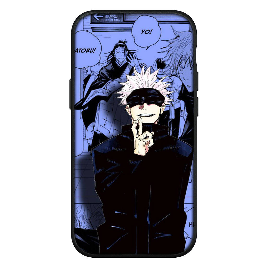 Чехол для телефона iPhone 15 14 Xiaomi Redmi Note 13 12 11 Pro Max X 8 7 9 XR Samsung Galaxy A15 S24 S23 Huawei OPPO A38 Jujutsu Anime Kaisen Gojo Satoru