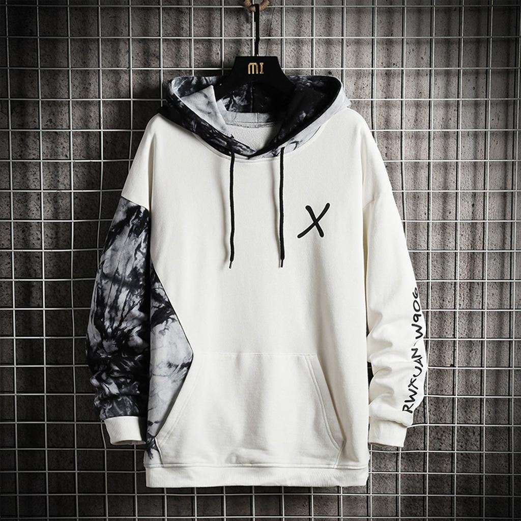 (SU)Весенне-осенний мужской пуловер-свитер с капюшоном и длинными рукавами, молодежное свободное платье для молодых пар