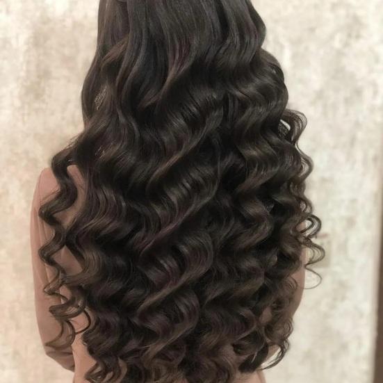 Свободные наращивание волос с глубокими волнами Яркие цвета Мягкая удобная высокотемпературная проволока Русский парик Ежедневное использование