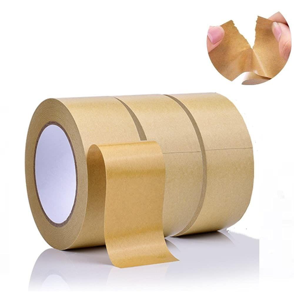 30 м/рулон самоклеящаяся упаковочная лента для запечатывания коробок коричневая крафт-бумажная лента