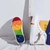 Женские парусиновые кроссовки Rainbow High Top парусиновые туфли Модные летние кроссовки Женские кроссовки Вулканизированная обувь Плоские туфли Белые туфли
