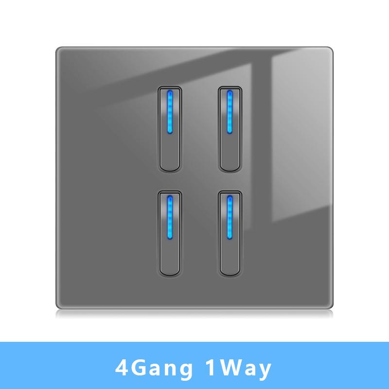 Настенный выключатель света Панель светодиодных индикаторов UK EU FR Универсальная электрическая розетка USB Фортепианные клавиши Самовосстанавливающиеся настенные выключатели Телевизор Компьютер