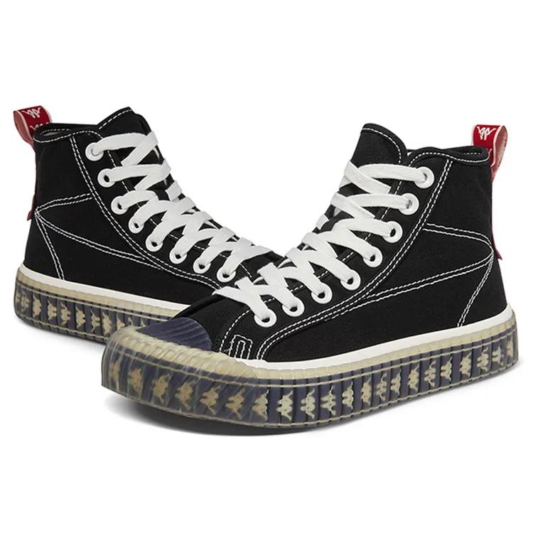 Kappa Slip Resistant Abrasion Resistant Slip Resistant Abrasion Resistant High top Canvas Shoes Unisex Black White (Unisex) Canvas Shoes