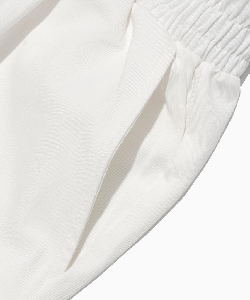 ANALOG MOOD Cotton Pintuck Wide Pants (White)