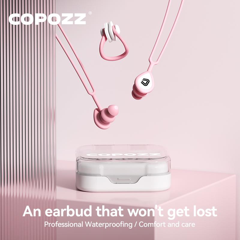 COPOZZ Summer Swimming Earplugs and Nose Clip Set Silicone Waterproof Sleep Anti-noise Ear Plugs Diving Water Sports Accessories