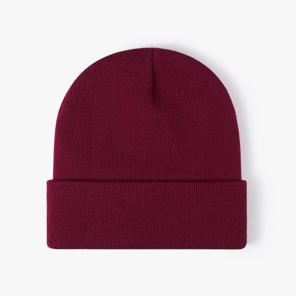 Доступно осень и зима теплая утолщенная двойная шапка бини простая мужская женская вязаная шапка