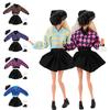 Plaid Sweater Doll Sweater Skirt Set Multicolor Mini College Suit Fashion Doll Clothes