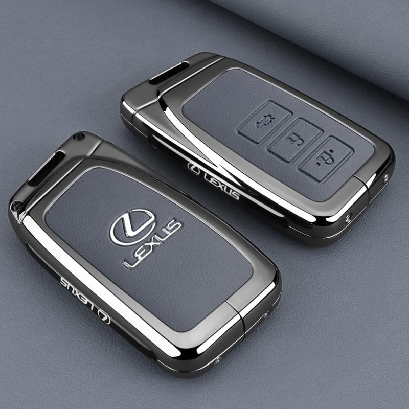 DMTZ1 Zinc Alloy Leather Key Case Shell Buckle Special Car Key Cover for Lexus NX 200 NX300H RX 350 450H ES 350 ES 300h Accessories