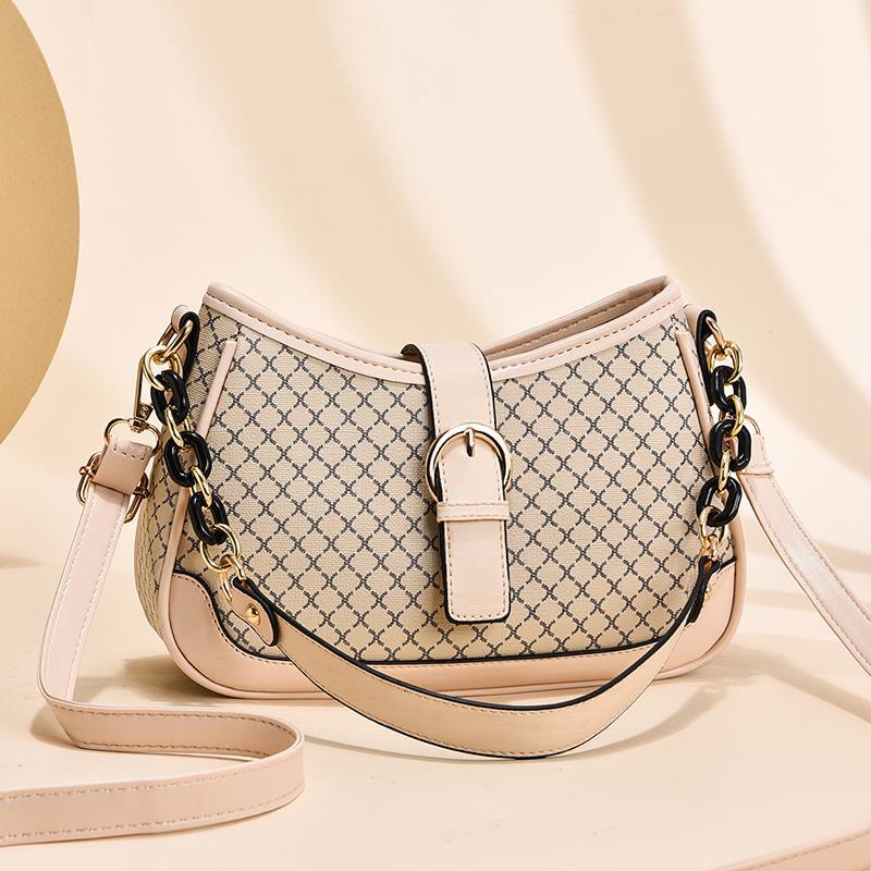 Сумка через плечо из искусственной кожи для женщин с цепочками, сумка через плечо среднего возраста, сумка через плечо для ежедневных покупок