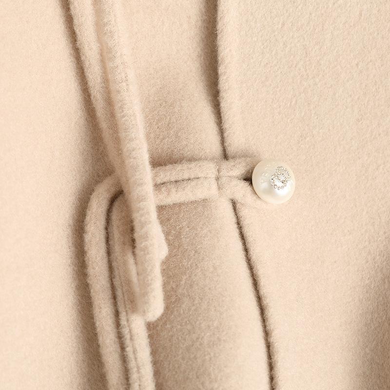 Двустороннее шерстяное пальто женское весеннее новое высококлассное короткое маленькое шерстяное пальто