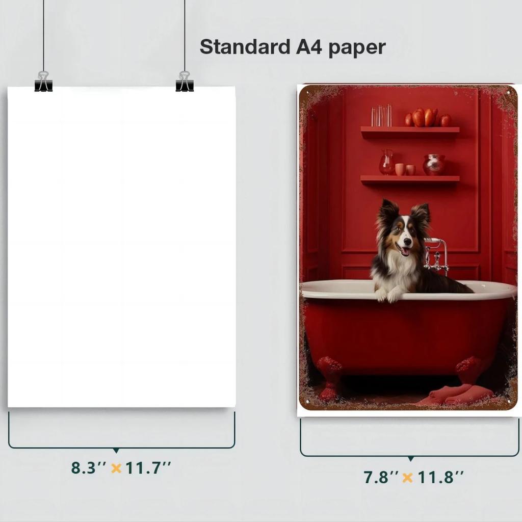 Смешные животные Туалет Металлические таблички Декор Горилла Слон Кошка Собака Настенное искусство Жестяная табличка Постеры Картинка для ванной