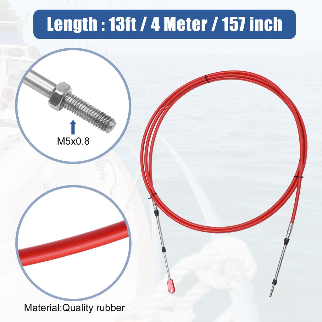 Motoforti 1-2 шт. 10 футов - 24 фута Морской тип 3300/33C Кабель дистанционного управления газом и реверсом с вилкой для подвесного двигателя Yamaha
