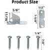Curtain Rod Hooks Curtain Rod Bracket, 4 Pcs Curtain Rod Holders with Screws, Wall Mounted Single Curtain Rod Hangers Hooks for Home Office