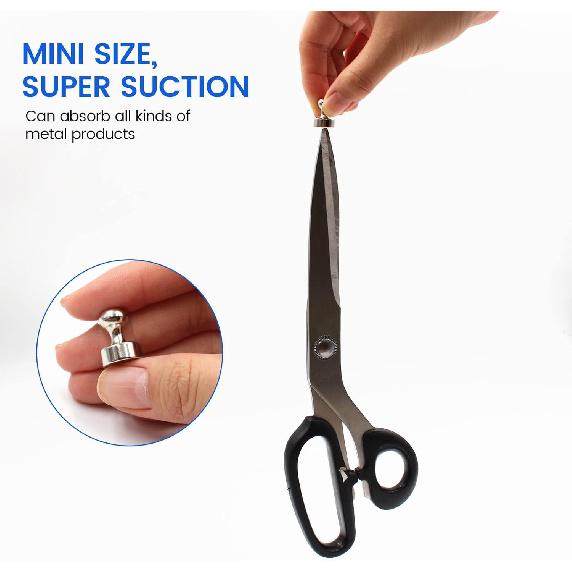 4Pack Fridge Magnet, Push Pin Magnets, Strong Rare Earth Magnets for Whiteboard Refrigerator, Small Neodymium Magnets for Kitchen Home