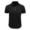 Men's Short Sleeved Knitted T-shirt Top With Round Neck Ribbed Pullover