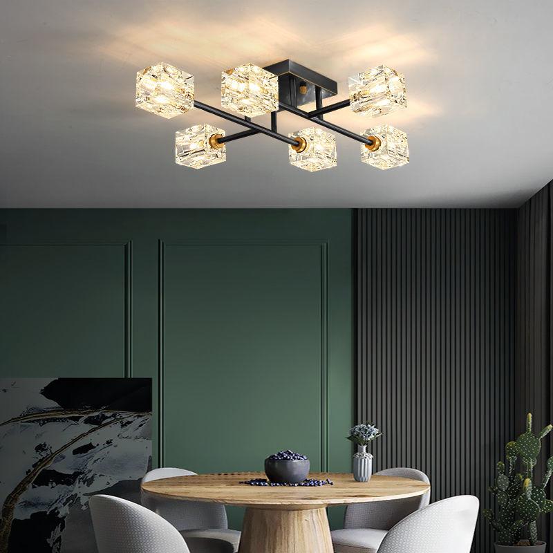 Все медные потолочные светильники для зала, роскошные хрустальные лампы для гостиной, спальни