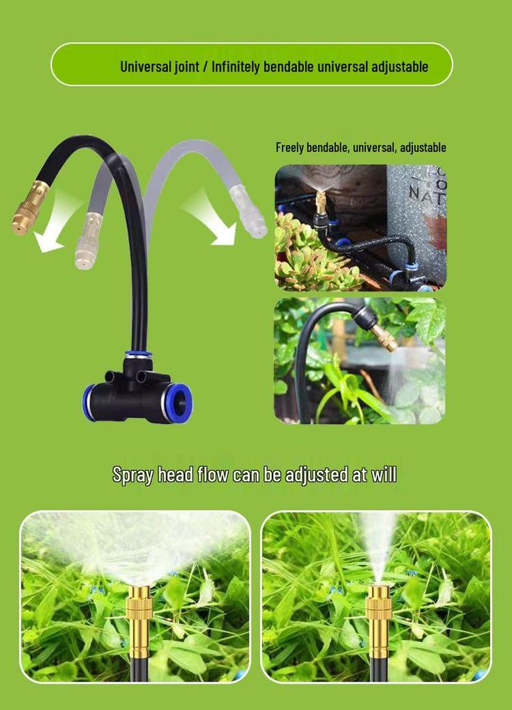 Solar-Powered Automatic Plant Watering System with Drip Irrigation and Sprinkler for Gardens