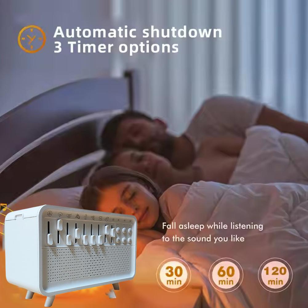 Диффузор Белого Шума Аромадиффузор для Воздуха Увлажнители 8 Режимов Белого Шума Регулируемый Встроенный Bluetooth-динамик и Ночник