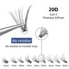 8–16 мм кластеры ресниц C с завитком отдельных ресниц для начинающих, самостоятельное применение в домашних условиях