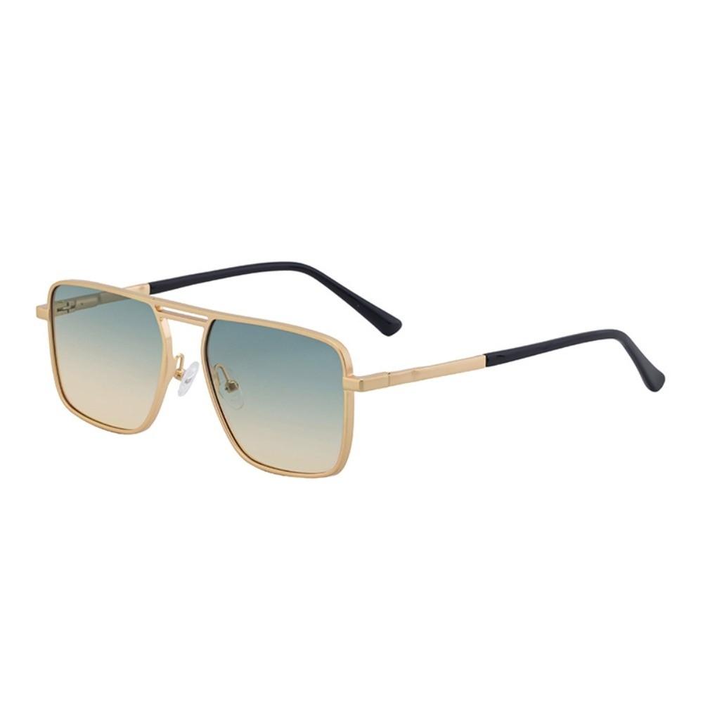 Punk Double Beam Sun Glasses Big Frame Men Eyewear Personalized Square Sunglasses Unisex