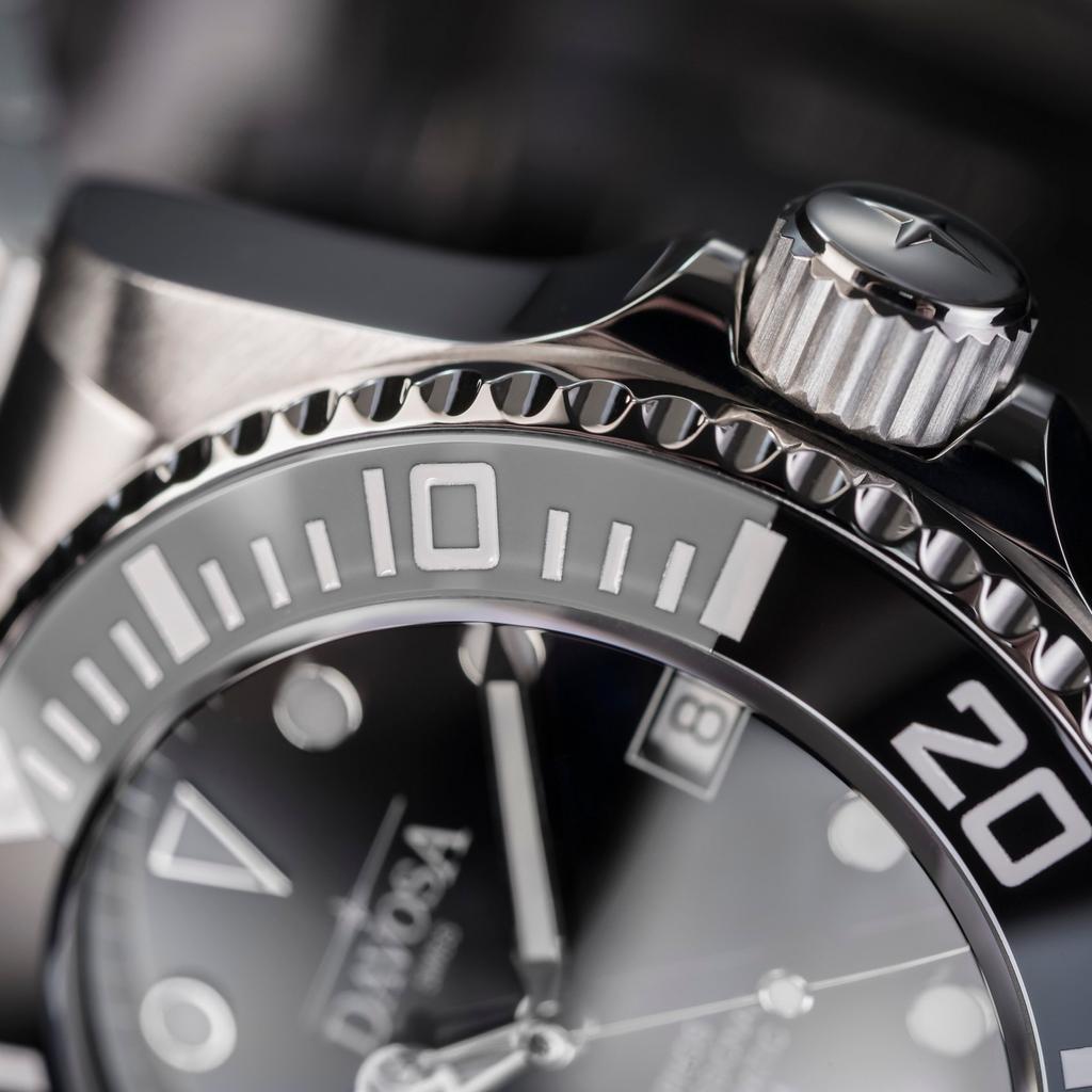 Механические автоматические часы 50 ATM водонепроницаемые Ternos Professional Silver [Davosa] 161.559.95 мужские