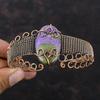 Purpurite Copper Cuff Bracelet Copper Wire Wrapped Jewelry Gemstone Adjustable Bangle Handmade Cuff Bracelet Wire Wrap Bangle Gift For Women