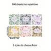 1 Книга/100 шт. Классические декоративные наклейки, 6 стилей по 100 уникальных дизайнов, Школьные принадлежности, Для скрапбукинга, Журналов