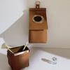Leather Toilet Tissue Box easy installs Not Damage Wall Hanging Roll Case Paper Towel Holder for Kitchen Bathroom Use