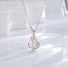 925 Серебряный Свет Роскошный Натуральный Белый Халцедон Тюльпан Ожерелье Женственность Премиум Цветок Ключица Цепочка Серебряные Ювелирные Изделия Лето