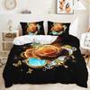 Пододеяльник Golden Butterfly Rose Декоративное постельное белье Цифровая печать Комплект из трех предметов