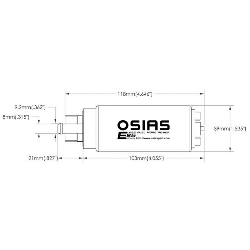 OSIAS 340LPH E85 Compatible High Flow Fuel Pump "Replace Walbro 255LPH GSS342" For Honda Civic Accord Elantra Chevrolet Dodge