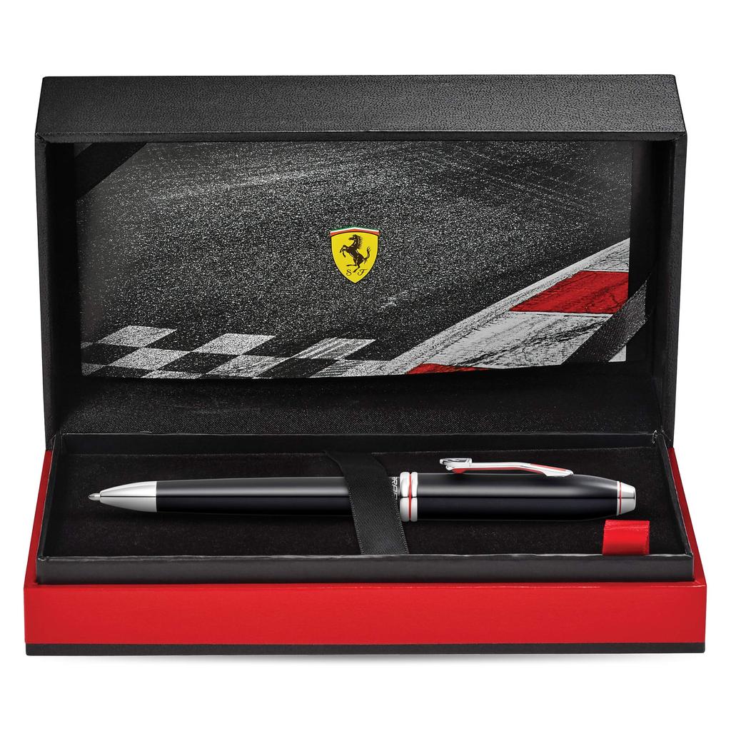 Шариковая ручка Cross Townsend для Scuderia Ferrari глянцевая черная оригинальная импортная продукция на масляной основе FR0042-56
