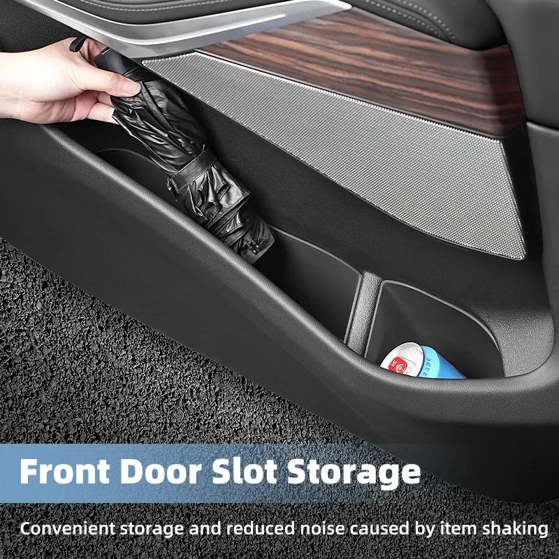 Car Door Side Storage Box TPE Front Rear Car Door Slot Organizer Tray Organizer Interior Accessories For BMW X5 G05 -2025
