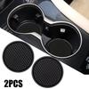 Car Anti Slip Cup Coaster 2pcs Black Interior Accessory Suitable for Most 7cm Diameter Cups - Essential - with Car Decoration