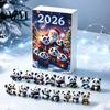 2026 Holiday Countdown Box Panda Advent Calendars 2026, 2D Acrylic Cute Hanging Ornaments for Christmas Tree Xmas Tree, 24 Days Calendar, Gifts Lovers