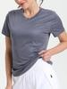 Women's Solid Color Ultralight Quick Dry Sport T-Shirt, Breathable Lightweight Top For Fitness Training Workout Running Gym Basic T Shirt Gym Top