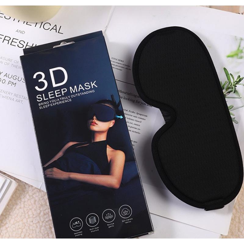 3D маска для сна из мягкой пены с эффектом памяти 99% блокировка света, удобная накладка на глаза для глубокого сна