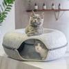 Round Cave Basket House Pets Supplies Beds Cat Tunnel Donut Cat Nest